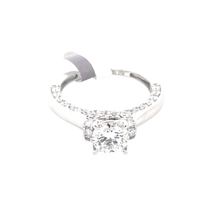 Ladies 10K White Gold 2.0 Carat TW Lab-Diamond Engagement Ring