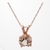 10K Rose Gold 1.0Ct Round Morganite Necklace