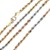 18K Tri-Color Gold 18 in. Rope Chain