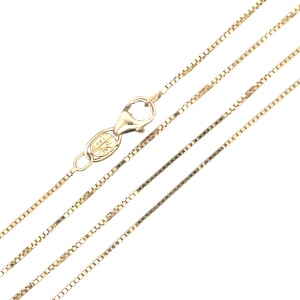 14K Yellow Gold 18 in. Box Link Chain Necklace