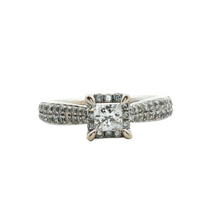 Ladies 14k White Gold 1.0 CTW Diamond Engagement Ring SZ:6.75