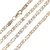 14K Tri-Color Gold 22 in. Valentino Chain