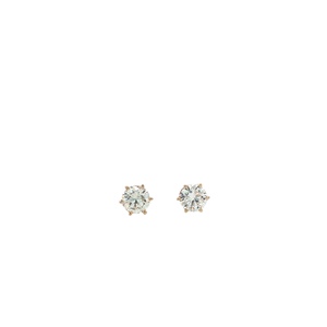 14K Yellow Gold 1.0CTW Diamond Stud Earrings (VS2/G) 1.5g