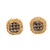 Diamond and Synthetic Gemstone Earrings 0.18ctw 14k Yellow Gold 6.8g