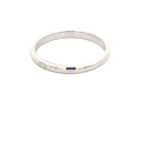 14K White Gold 2.0mm Plain Band