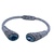 Robert Manse 925/18K Blue Topaz Hinged Cuff Bracelet