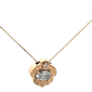 14K Yellow Gold Lab-Diamond Fashion Necklace