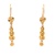 21K Yellow Gold Dangling French Wire Earrings