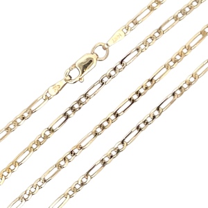 14K Yellow Gold 18 in. Figaro Link Necklace/Chain