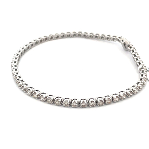 10K White Gold 8.5 in. 5.0 Carat TW Diamond Tennis Bracelet