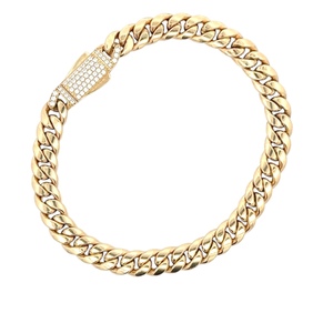 8 in. 14K Yellow Gold Cuban Link Bracelet