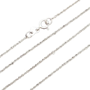 14K White Gold 16 in. Fine Pendant Chain Necklace 1.1g
