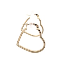 14K Yellow Gold Heart-Shaped Hoop Earrings