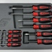 Snap On Red 10 Pc Instinct Soft Grip Screwdriver Set in Tray SGDX6040BR