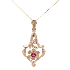 10K Black Hills Gold 18 in. Flower Necklace