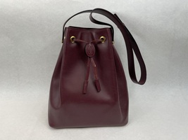 Cartier Burgundy Drawstring Shoulder Bag