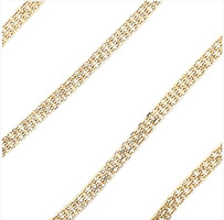 14K Yellow Gold 17 in. Triple-Strand Link Chain