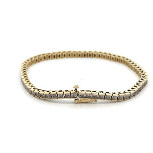 14K Yellow Gold 7-1/4 in. 1/2 Carat Diamond Tennis Bracelet 11.8g