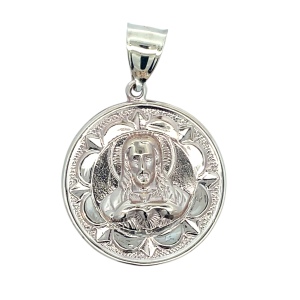 10K Yellow Gold Jesus/Mother Mary Reversible Pendant 14.1g
