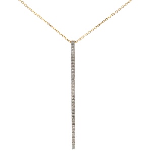 14K Yellow Gold `18 in. 1/3CTW Diamond Necklace 