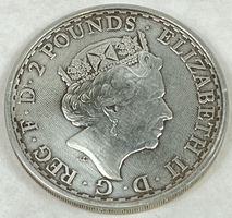 2023 Brittania Queen Elizabeth 2 Pounds .999 Fine Silver