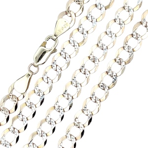 10K Yellow Gold 26 in. 6.2mm Curb Link Chain 18.1g