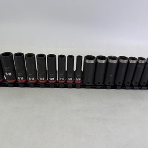 Milwaukee 17pc Shockwave Deepwell 3/8" 6pt Socket Set