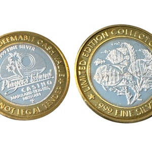 Player's Island Missouri Ten Dollar .999 Fine Silver Casino Token