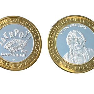 Jackpot Junction "Sitting Bull" .999 Fine Silver Casino Token