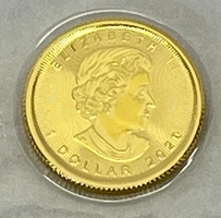 2020 1/20th oz Gold Canadian Maple Leaf .999 Fine