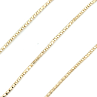 14K Yellow Gold  24 in. Cubed Disc Link Chain 10.4g