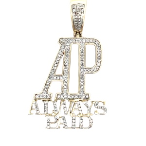 10K Yellow Gold "Always Paid" 1/2CTW Diamond Pendant
