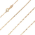 10K Tri-Color Gold 21 in. Fine Valentino Necklace 1.6gm