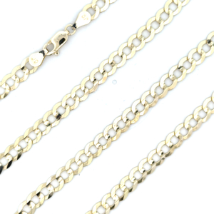 10K Yellow Gold 24 in. 5.7mm Curb Link Chain 17.9g