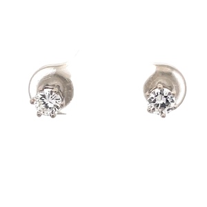 14K White Gold 1/2 Carat TW Diamond Solitaire Earrings