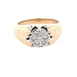 Gents 10K Yellow Gold 1/2 Carat TW Diamond Kentucky Cluster Ring