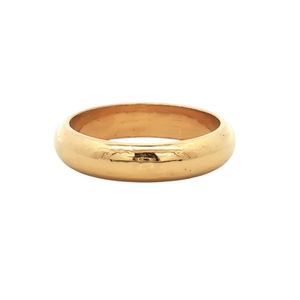 22K Yellow Gold 4.8mm Plain Wedding Band SZ:8.5
