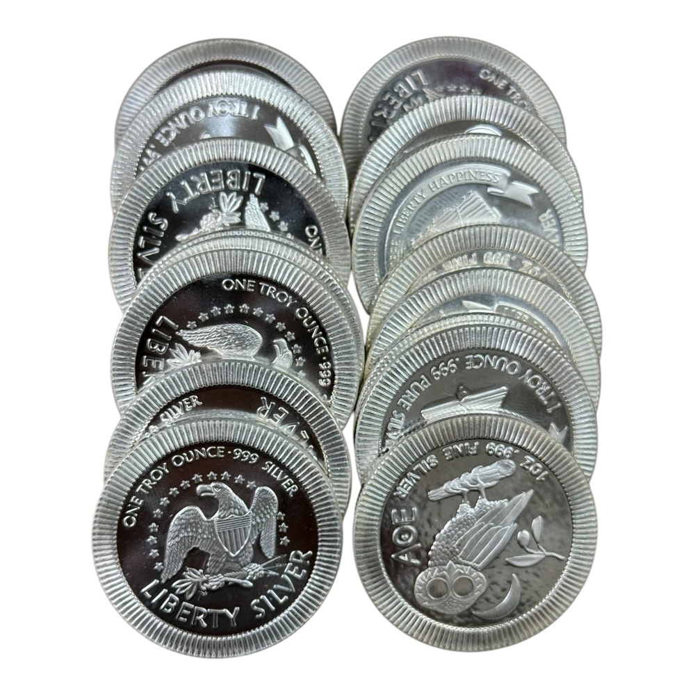 Liberty Silver (20) 1-Oz Silver .999 Rounds | Heartland Pawn & Jewelry