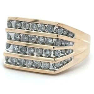 14K Yellow Gold Gents 1.0 Carat TW Diamond Cocktail Ring