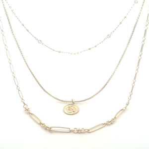 Kendra Scott Triple Strand Medallion Necklace