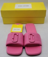 MARC JACOBS Petal Pink 'The J Marc Leather' Sandals Size -9