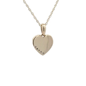 10K Yellow Gold 18 in. Heart Necklace