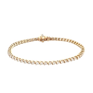 14K Yellow Gold 7 in. 2-1/2 Carat TW Diamond Tennis Bracelet