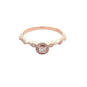Adrianna Pappell 14K Rose Gold 1/4CTW Diamond Engagement Ring SZ:7