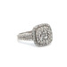 Ladies 14K White Gold 1.0CTW Diamond Halo Cluster Ring SZ: 6