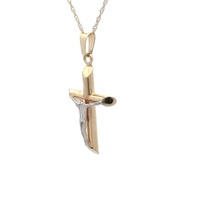14K Yellow Gold 18 in. Crucifix Necklace