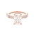 14K Rose Gold 2.0CTW Moissanite Hidden Halo Gemstone Ring SZ:6