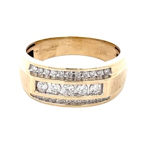 Gents 10K Yellow Gold 1/2CTW Diamond Band SZ:10