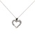 10K White Gold 1/5CTW Diamond Heart Necklace 20 in. 2.1g