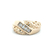 Gents 14K Yellow Gold  1/4CTW Diamond Nugget-Style Ring SZ:11
